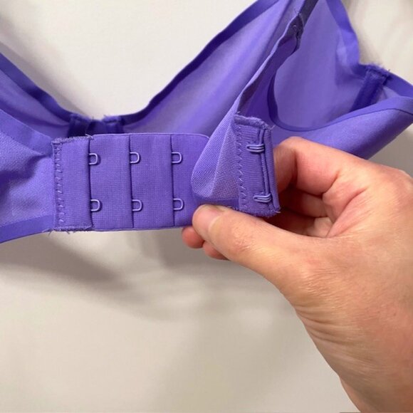 NWT Aerie Smoothez Purple Unlined Sheer Mesh Balconette Underwire Bra 36C - Picture 6 of 10